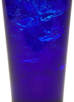 Libbey Cobalt Blue Drinking Glasses, Classic Design Flare Tumbler Glasses Set of 8, Dishwasher Safe Glass Drinking Glasses for Beverages