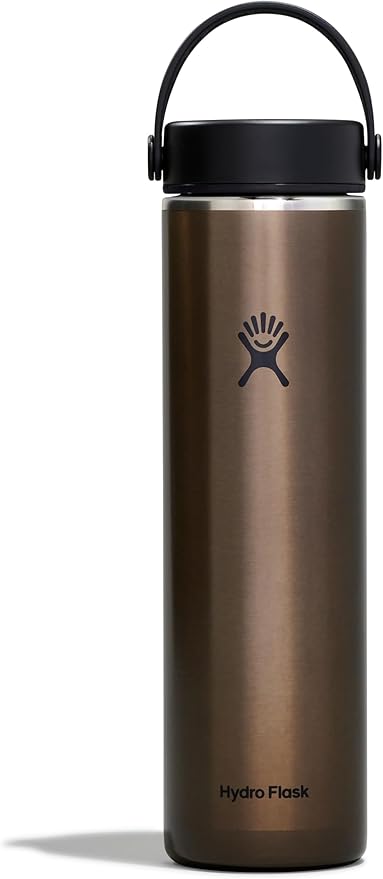 Hydro Flask 24 Oz Lightweight Trail Series Wide Flex Cap Obsidian- Hiking Water Bottle