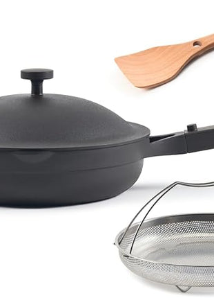 Our Place Always Pan 2.0-10.5” (2.6 Qt) Nonstick, Toxin-Free Ceramic Cookware | Patented 10-in-1 Aluminum Frying & Sauté Pan | Safe for Oven, Induction & All Cooktops up to 450°F | Char