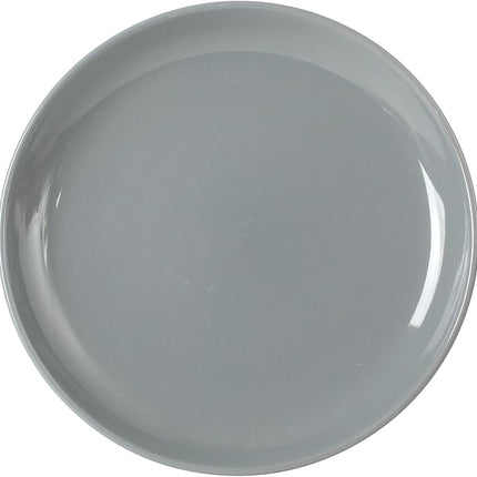 Gibson Home Rockaway 12 Piece Plates and Bowls Matte Outside/Shiny Inside Glaze Service for 4 Dinnerware Set - Blue - Dishwasher and Microwave Safe