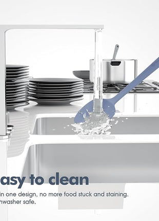 4 Pieces Silicone Spatula Set, Food Grade Rubber Spatula, Upgrade Strong Handle with Ergonomic Grip, Heat Resistant for Nonstick Cookware, Cooking