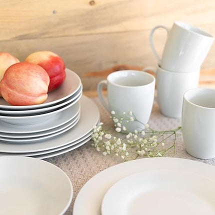 10 Strawberry Street Simply Round 16 Piece Dinnerware Set, White