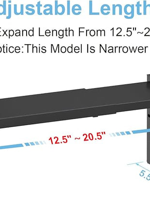 Narrow Expandable Cabinet Shelf Organizer 5.51" Width, Kitchen Counter Storage Shelves Spice Racks, Small Cupboard Countertop Tabletop Shelves Organizers, Expandable Adjustable Stackable, Load 30LBS