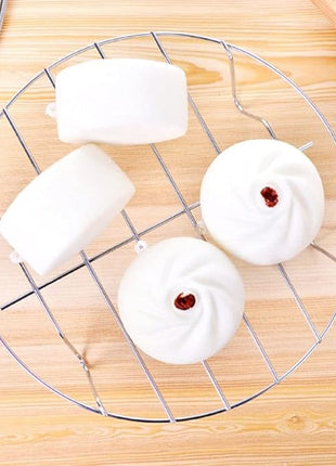 TamBee 7 Inch Round Cooking Rack Air Fryer Rack Cooking Steaming 304 Stainless Steel Round Rack Cross Wire w Stand Cookware for Air Fryer Pressure Cooker Canning 2Pcs(2,7Inch)