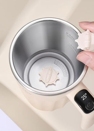 Self Stirring Mug,Self Stirring Coffee Mug,Suitable for Coffee, Milk, Cocoa and Other Beverages (Cream-temperature, 12 Ounces)