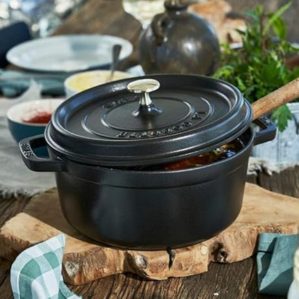 Staub Round Dutch Oven 4-Quart Matte Black