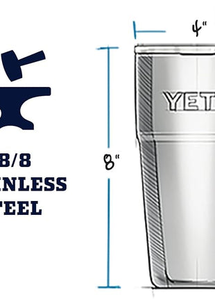 YETI Rambler 26 oz Straw Cup, Vacuum Insulated, Stainless Steel with Straw Lid