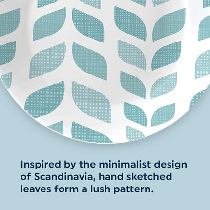 Corelle Vitrelle 6.75" Salad Appetizer Plate Set, Triple Layer Glass and Chip Resistant, Lightweight Round Plates, 6-Piece Northern Pines