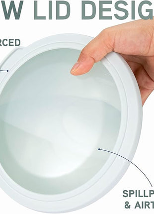 COOK WITH COLOR Nesting Mixing Bowls - 12 Piece Plastic Bowl Set with Lids, Microwave Safe (Green)