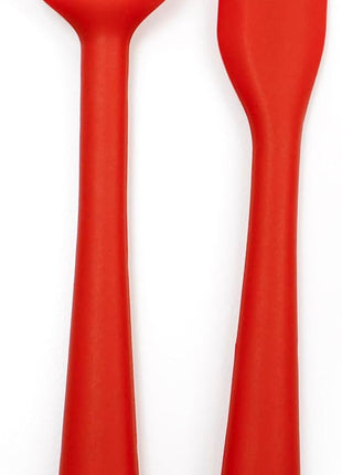 RSVP International Ela's Favorite Silicone Spatula, Red, 8" | BPA-Free Silicone | Scrape Batters, Flip Eggs, Ice Cakes, & More | Dishwasher Safe & Heat Resistant | Cooking, Baking & More
