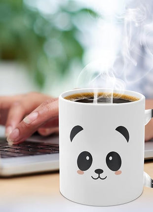 Heat Changing Mug, Funny Panda Color Changing Ceramic Coffee Mug,11 oz Heat Sensitive Magic Cup Xmas Gift for Mom Sisters Girlfriends Friends, Cute Birthday Christmas Gift for Women Men Kids