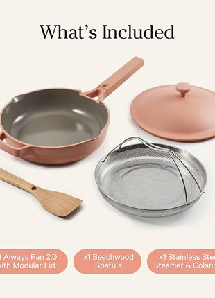 Our Place Always Pan 2.0-10.5” (2.6 Qt) Nonstick, Toxin-Free Ceramic Cookware | Patented 10-in-1 Aluminum Frying & Sauté Pan | Safe for Oven, Induction & All Cooktops up to 450°F | Spice