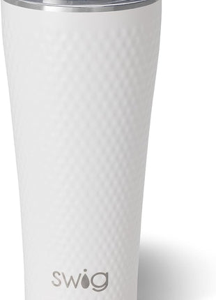 Swig Life 32oz Insulated Tumbler, Travel Coffee Tumbler with Lid, Cup Holder Friendly Travel Coffee Mug, Stainless Steel with Lid (Golf Ball)