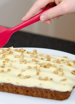 StarPack Basics Small Silicone Spatula (8.5"), High Heat Resistant to 480°F, Hygienic One Piece Design, Non Stick Rubber Cooking Utensil (Cherry Red)