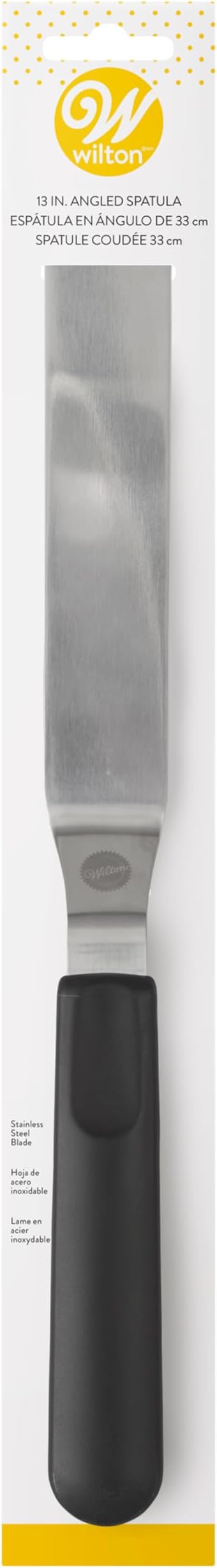 Wilton 13 Inch Angled Frosting Spatula, Stainless Steel With an Ergonomic Handle