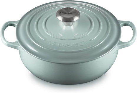 Le Creuset Enameled Cast Iron Signature Round Sauteuse, 3.5qt., Sea Salt