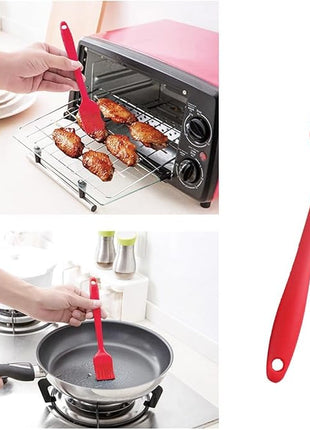 Silicone Spatula Set of 6, Rubber Spatula Set Heat Resistant and Stainless Steel Core Spatulas for Nonstick Cookware, Cooking Spatula Kitchen Utensils for Baking Mixing Small and Large Red Spatulas