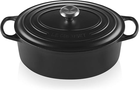 Le Creuset Enameled Cast Iron Signature Oval Dutch Oven, 6.75 qt., Licorice