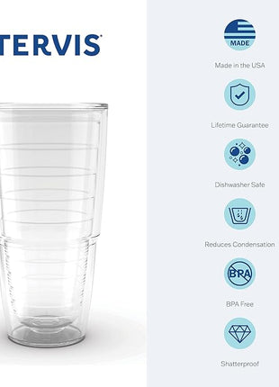 Tervis Palm Tree & Hammock Scene Made in USA Double Walled Insulated Tumbler Cup Keeps Drinks Cold & Hot, 24oz, Unlidded