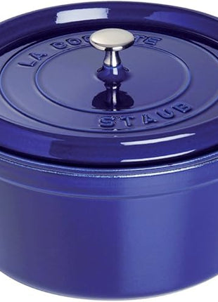 Staub Cast Iron 2.75-qt Round Cocotte - Dark Blue, Made in France
