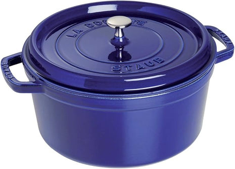 Staub Cast Iron 2.75-qt Round Cocotte - Dark Blue, Made in France