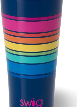 Swig Life 32oz Insulated Tumbler, Travel Coffee Tumbler with Lid, Cup Holder Friendly Travel Coffee Mug, Stainless Steel with Lid (Electric Slide)