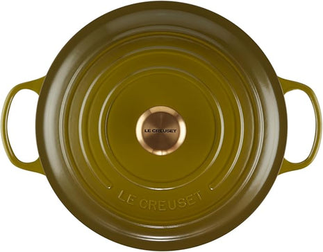 Le Creuset Enameled Cast Iron Signature Round Dutch Oven, 7.25 qt., Olive