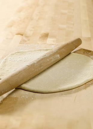 French Rolling Pin (17 Inches) –WoodenRoll Pin for Fondant, Pie Crust, Cookie, Pastry, Dough –Tapered Design & Smooth Construction - Essential Kitchen Utensil