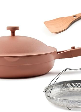 Our Place Always Pan 2.0-10.5” (2.6 Qt) Nonstick, Toxin-Free Ceramic Cookware | Patented 10-in-1 Aluminum Frying & Sauté Pan | Safe for Oven, Induction & All Cooktops up to 450°F | Spice