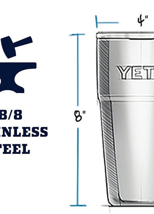 YETI Rambler 26 oz Straw Cup, Vacuum Insulated, Stainless Steel with Straw Lid