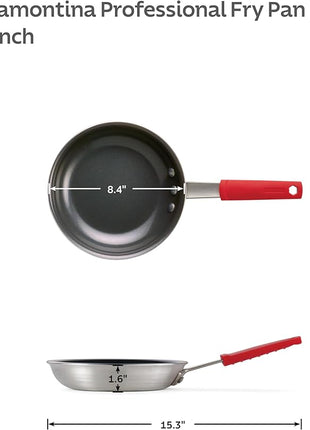 Tramontina Professional 8-Inch Ceramic Non Stick Small Frying Pan, Heavy-Gauge Aluminum Skillet with Nonstick Coating, Dishwasher and Oven Safe, Black