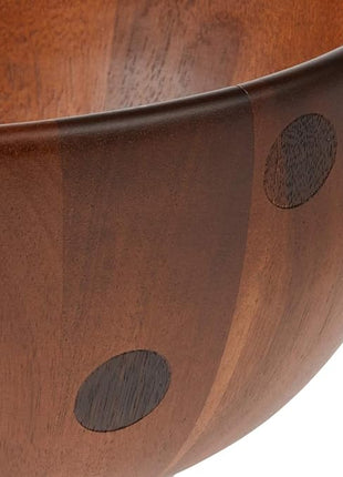 Kate Spade New York Deco Dot Salad Bowl with Servers, 1.85 LB, Brown