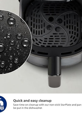 Philips 2000 Series Airfryer - 4.4 qt (4.2 l) Pan, 13 Cooking Functions, RapidAir Technology, Healthy Cooking with 90% Less Fat, Efficient & Fast (NA220/00), 9.8 pounds weight