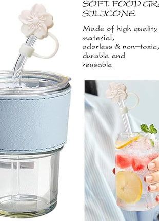 Silicone Straw Caps for 10mm Tumblers | Reusable Dust-Proof Straw Toppers Compatible with Stanley 30oz & 40oz Tumbler (white 3p)