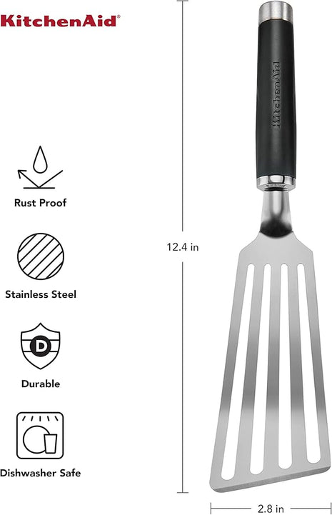 KitchenAid KO024OHOBA Gourmet Stainless Steel Flex Turner,Black