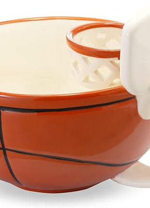 MAX'IS Creations The Mug with a Hoop Basketball Mugs Novelty Coffee Mugs Hot Chocolate Mug Coach Sports Basketball Gifts for Boys 8-12 Accessories Stuff, Funny Christmas Gifts for Kids Family, 16oz