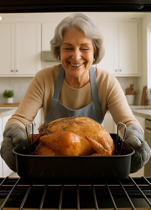 HIC Kitchen Roasting Adjustable Baking Rack, Chrome-Plated Steel, Adjusts to 7 Different Positions, 11.5 x 10.5 x 0.5-Inches