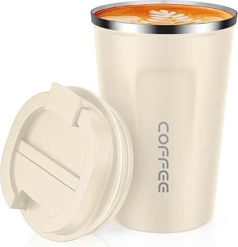 CS COSDDI 12 oz Stainless Steel Vacuum Insulated Tumbler - Coffee Travel Mug Spill Proof with Lid - Coffee Cups for Keep Hot/Ice Coffee,Tea and Beer