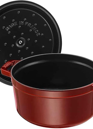 Staub Cast Iron 2.75-qt Round Cocotte - Grenadine, Made in France