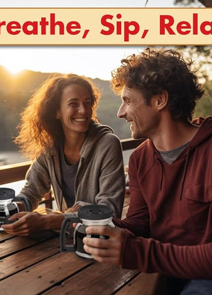 Cupa Joe Coffee Mug – 20oz Borosilicate Glass Diner Pot Mug with Spill-Proof Lid – Funny Novelty Gift for Coffee Lovers, Dads, Office, Travel & More