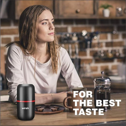 Wirsh Coffee Grinder-Electric Coffee Grinder with Stainless Steel Blades, Coffee and Spice Grinder with Powerful Motor and 4.2oz. Large Capacity for Coffee Beans,Herbs,Spices, Peanuts,Grains and More