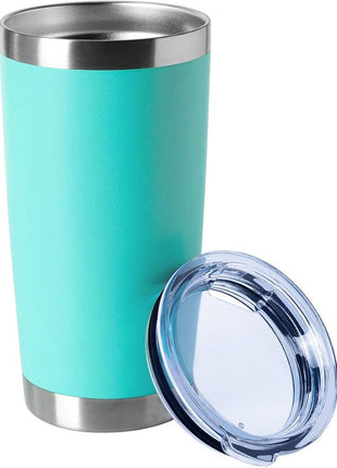 HASLE OUTFITTERS 20oz Tumblers Bulk Stainless Steel Cup with Lid Double Wall Vacuum Insulated Coffee Mug for Cold & Hot Drinks 1 Pack, Light Blue