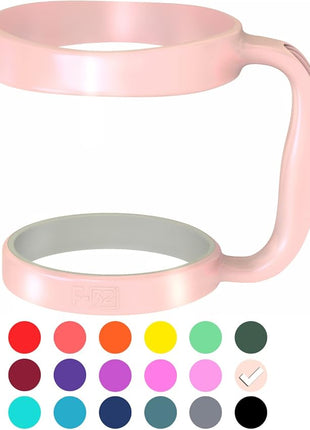 F-32 Handle - 19 COLORS - 30oz Size - Compatible with 30 oz YETI and 30 oz. OZARK TRAIL Tumbler Travel Mug - BPA FREE (30OZ, COTTON CANDY PINK, 1 Count (Pack of 1))