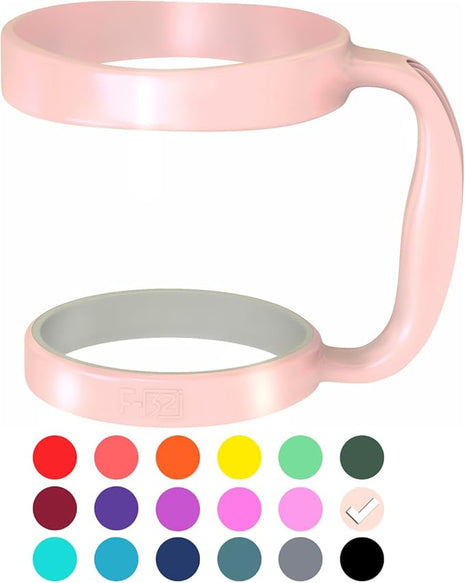 F-32 Handle - 19 COLORS - 30oz Size - Compatible with 30 oz YETI and 30 oz. OZARK TRAIL Tumbler Travel Mug - BPA FREE (30OZ, COTTON CANDY PINK, 1 Count (Pack of 1))