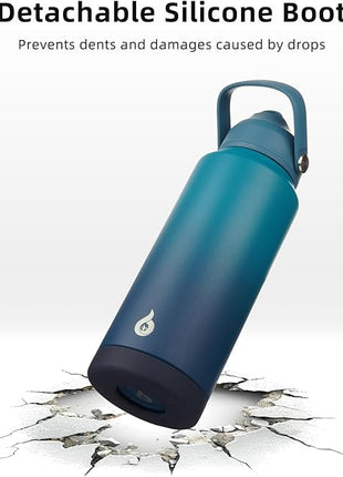 BJPKPK Insulated Water Bottle with Straw Lid, 40oz Large Thermo, BPA Free Leak Proof Stainless Steel Metal Water Bottles, Tumblers, Cups, Flasks for Travel, Sports,Vast