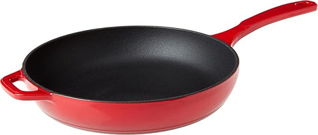 Lodge Enameled Cast Iron Skillet, 11-inch, Red