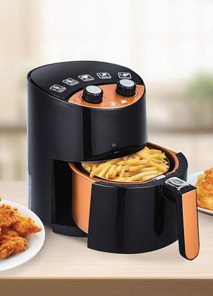Copper Chef 2 QT Air Fryer - Turbo Cyclonic Airfryer With Rapid Air Technology For Less Oil-Less Cooking. Includes Recipe Book (Black)