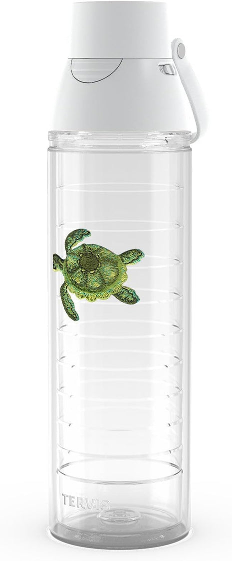 Tervis Venture Lite Tropical Animal Collection Made in USA Double Walled Insulated Tumbler Travel Cup Keeps Drinks Cold & Hot, 24oz Water Bottle, Turtle