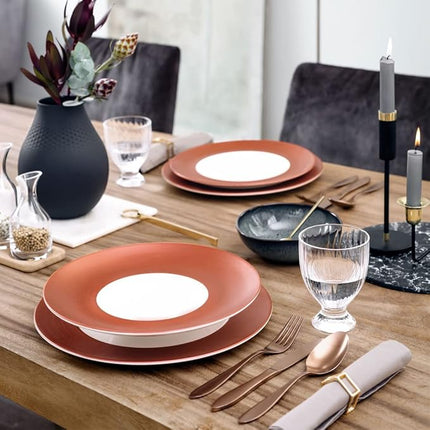 Villeroy & Boch Manufacture Glow Coupe Deep Plate (all over), 9.5 oz, Premium Porcelain, Copper