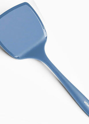 Silicone Pancake Spatula Turner with Lengthened Handle& Seamless Design, Heat Resistant Cooking Spatulas for Nonstick Cookware, Large Flexible Kitchen Utensils, Flipper for Egg, Pancake, Starry Blue
